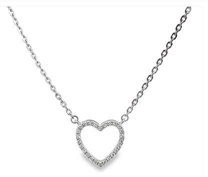 Collar Corazón con Diamantes Naturales – 0.10 ct
